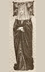 Billede fra graven af Beatrix Cornel, Prioresse af Lady Hospitallers af St. John of Jerusalem, fra 